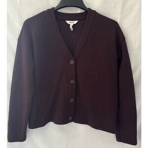 Spanx AirEssentials Cardigan Size Small Truffle Brown Button Front Modal Blend